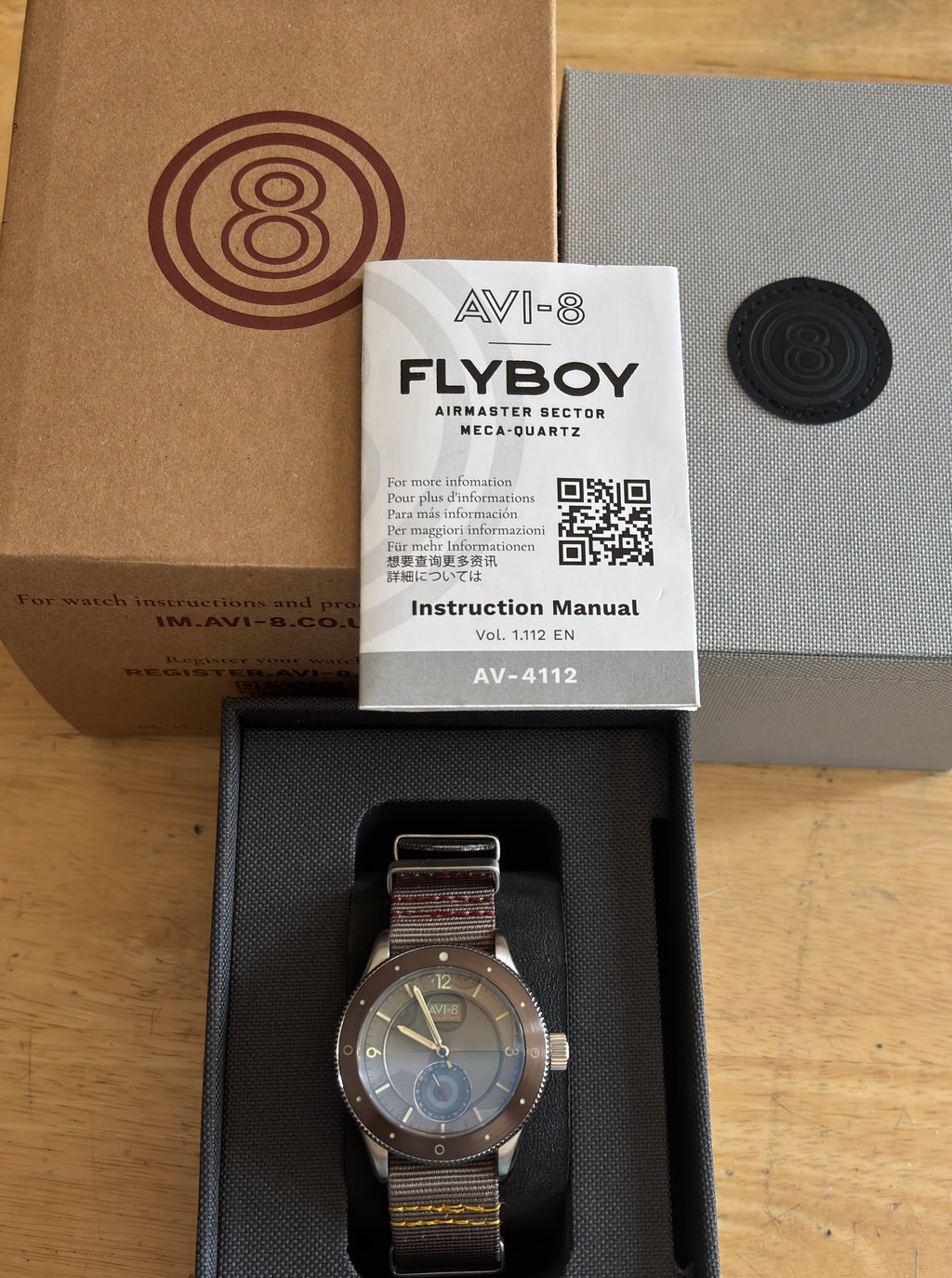 z(consignment) Airmaster Sector Meca-Quartz  Avi-8 (Silver Feather Grey)