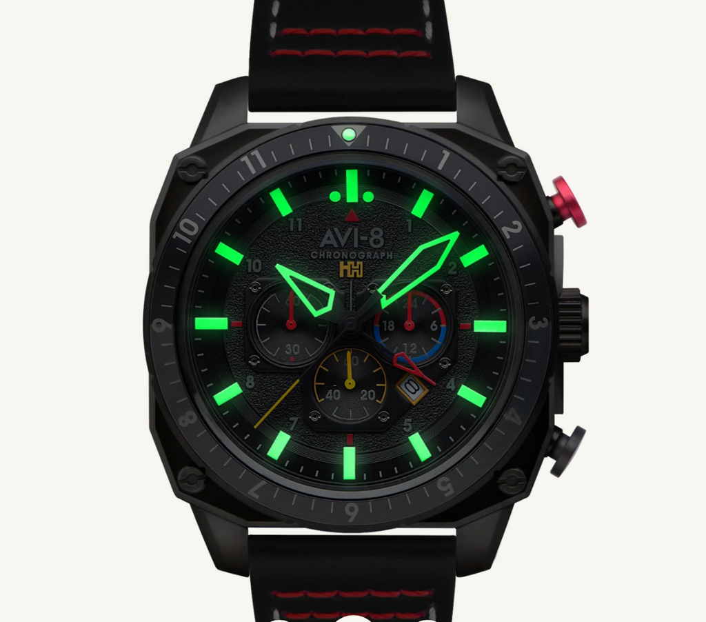 z(consignment) HAWKER HUNTER Atlas Dual Time Chronograph BLACK OPS  Avi-8
